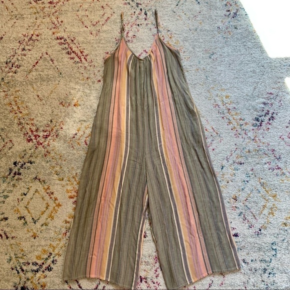 UO Shapeless Gauzy Striped Jumpsuit - Picture 3 of 8